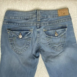 True Religion LEXI Bootcut Women Sz 30 33” Inseam Jeans Blue Denim Stretch - Picture 1 of 14