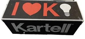 Kartell Easy 9010 W4 CEILING Pendant Lamp Transparent Orange made in ITALY W BOX - Picture 1 of 24