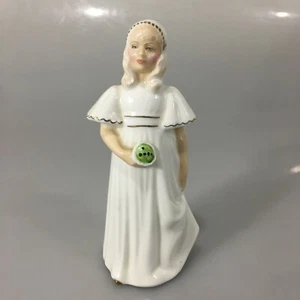 Figura de niña dama de honor Royal Doulton HN 2874 Peggy Davies 1979 vintage - Imagen 1 de 5