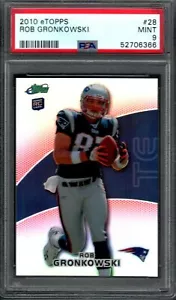 ROB GRONKOWSKI ROOKIE 2010 eTopps #28 Graded PSA 9 MINT New England Patriots - Picture 1 of 1