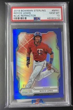 2019 Bowman Sterling Royce Lewis Blue /25 PSA 10 POP 1