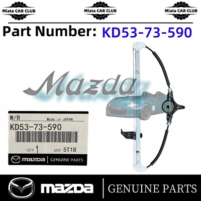 Regulador de ventana de puerta trasera izquierda 2013-2016 genuino OEM Mazda CX-5 KD53-73-590 Foto 1 de 4
