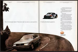 1989 AUDI Quattro Vintage Original 2 page Print AD Trans-AM SCCA photo Canada - Picture 1 of 1