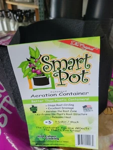 Smart Pots - 3 Gallon Size - Smart Pot - Fabric Container For Growing Plants - Picture 1 of 2