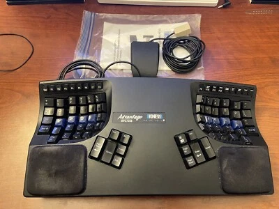 Kinesis Advantage Keyboard KB500 Ergonomic Keyboard Brown Switch w. Footswitch - Image 1 of 4