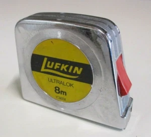 Lufkin Brand - Ultralok 8 Metre Tape Measure - Y38SI - Metal Case - Retractable - Picture 1 of 12