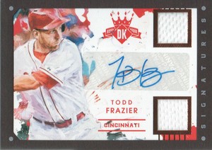 2016 Diamond Kings DK Materials Framed #DKSTF Todd Frazier AUTO JERSEY /99