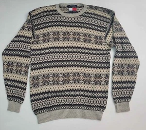 Vintage TOMMY HILFIGER Fair Isle 100% Cotton Patterned Jumper Sweater Men's M - Picture 1 of 5