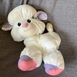 Vintage 1993 Fisher Price Puffalump 12” White LAMB Sheep nylon plush Easter - Picture 1 of 7