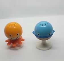 Hape Stay-Put Rattle Set of 2 sea Animal Suction Rattle Toys Whale Jelly
