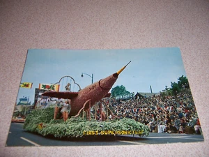 1950s X-100 FIRST SUPERSONIC FLIGHT FLOAT, ROSE PARADE PASADENA CA. VTG POSTCARD - Picture 1 of 1