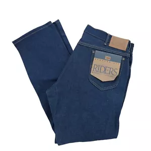 Pantalones de mezclilla vintage LEE Riders de pierna recta HECHOS EN EE. UU. 200-0141 40x32 DEFECTOS sin existencias - Imagen 1 de 13