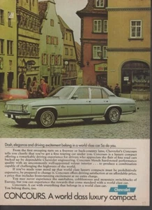 Vintage advertising print Car Auto Chevrolet Chevy Concours World Class Car 1977 - Picture 1 of 1