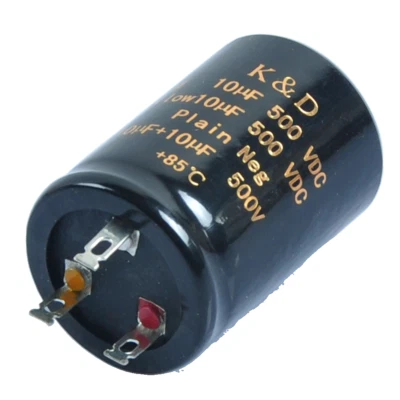 EE. UU. 2 piezas lata condensador electrolítico 10+10uf 500V para amplificador de audio de tubo de guitarra Foto 1 de 2