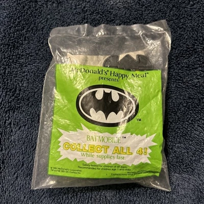 1991 Винтажный Бэтмобиль McDonald's Happy Meal игрушка DC Comics запечатанный новый из старых запасов - Изображение 1 из 2
