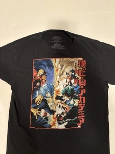 T-shirt uomo MHA Anime taglia media nera stampa grafica manica corta girocollo - Foto 1 di 3