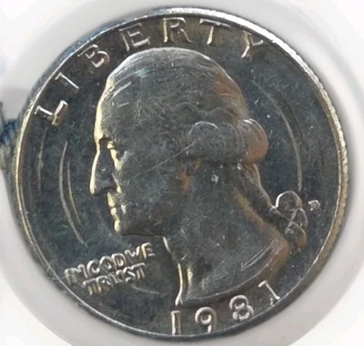 1981 D Washington Quarter Death Ring Error - Image 1 of 2
