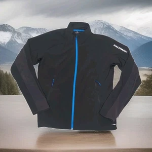 Salomon CLIMA WIND SOFTSHELL Cycling Jacket Womens XXL 2XL Biking Running Black - Picture 1 of 10