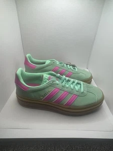 Adidas Women's Gazelle Bold H06125 Pulse Mint Screaming Pink Gum Size 7.5 W - Picture 1 of 5