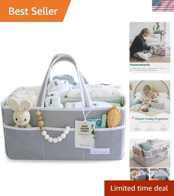 Carrito de pañales para bebé - Bolso organizador grande para recién nacido esencial niño o niño... Foto 1 de 4