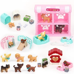 SweetAce 32 piezas juguetes para perros para niños juego de figuras de perros de simulación juego niños pequeños para... - Imagen 1 de 8