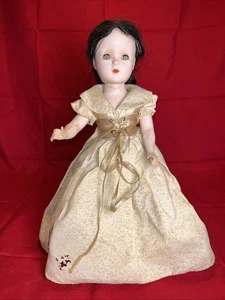 Madame Alexander 14” Hard Plastic Doll In Disney Snow White Vintage 1952 Dress - Picture 1 of 19