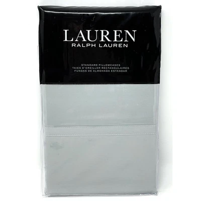 Ralph Lauren Spencer Cetim Sólido 2 Fronhas PADRÃO Verde Sálvia NOVO Em PCKG - Imagem 1 de 4