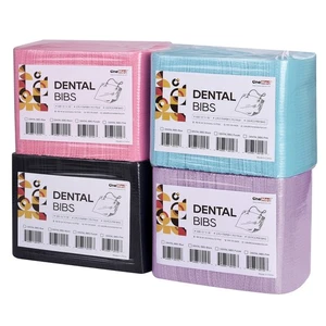 Baberos dentales desechables impermeables de tres capas Onemed, 13x18", 125 un./bolsa - Imagen 1 de 24