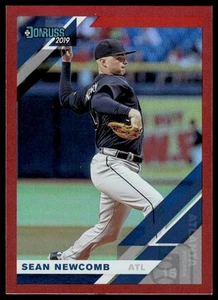2019 Donruss #117 Sean Newcomb Holo Red Atlanta Braves - Picture 1 of 2