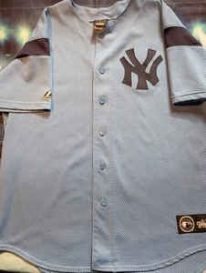 Vintage Rare MLB Majestic New York Yankees Powder Blue Fashion Jersey, Size XL - Bild 1 von 4