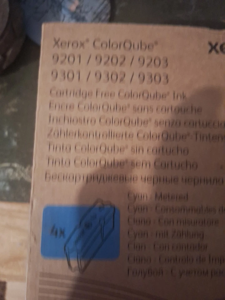 Genuine Original Xerox ColorQube 9201 9202 9301 9302 Inks 4 Cyan p/n 108R00829 - Image 1 of 4