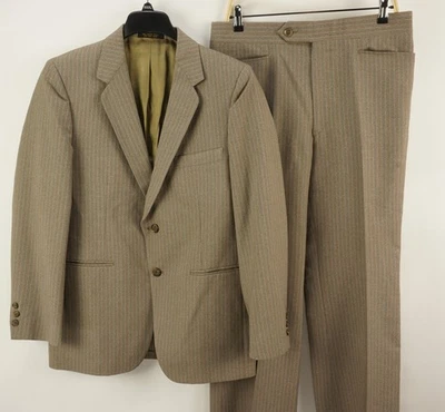 Traje de rodeo vintage de los años 30 Richman Brothers Western pierna acampanada 42R cuádruple cuatro rayas Foto 1 de 4