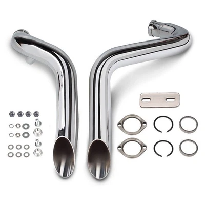 2" O.D LAF Exhaust Pipes for Harley Sportster Dyna Triple Chrome 1984-2025 Foto 1 de 4