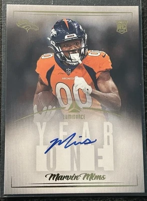 2023 Panini Luminance - Marvin Mims - Year One Signatures #Y1MMI (AU, RC) - Image 1 of 2