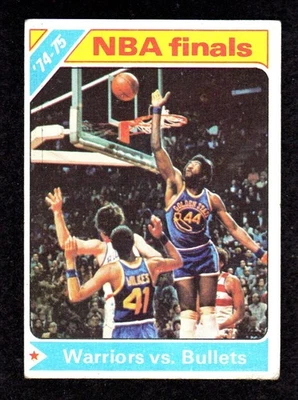 1975-76 Topps #189 NBA Finals Golden State Warriors vs Baltimore Bullets Card VG - Image 1 of 2