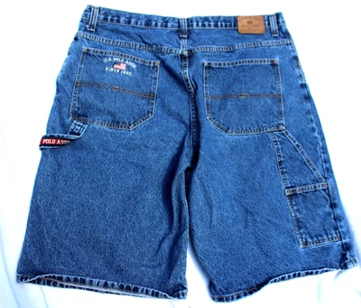 Pantalones Cortos de Jean de la Asociación de Polo de los Estados Unidos para Hombres 40 Carpintero Lavado Medio Entrepierna Suelta 13" Foto 1 de 4