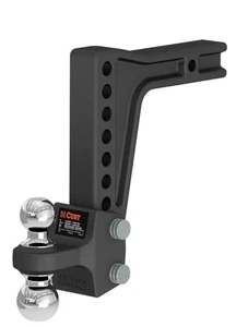 CURT 45936 Deep-Drop Adjustable Trailer Hitch Ball Mount w/ Dual Ball 15K, 10" - Bild 1 von 15