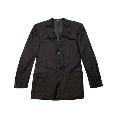 Blazer Ermenegildo Zegna Para Hombres 40 Largo Negro Lana 3 Botones Boda Esmoquin Formal Foto 1 de 4