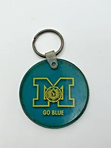 Michigan Wolverines Keychain Blue Round - Picture 1 of 1