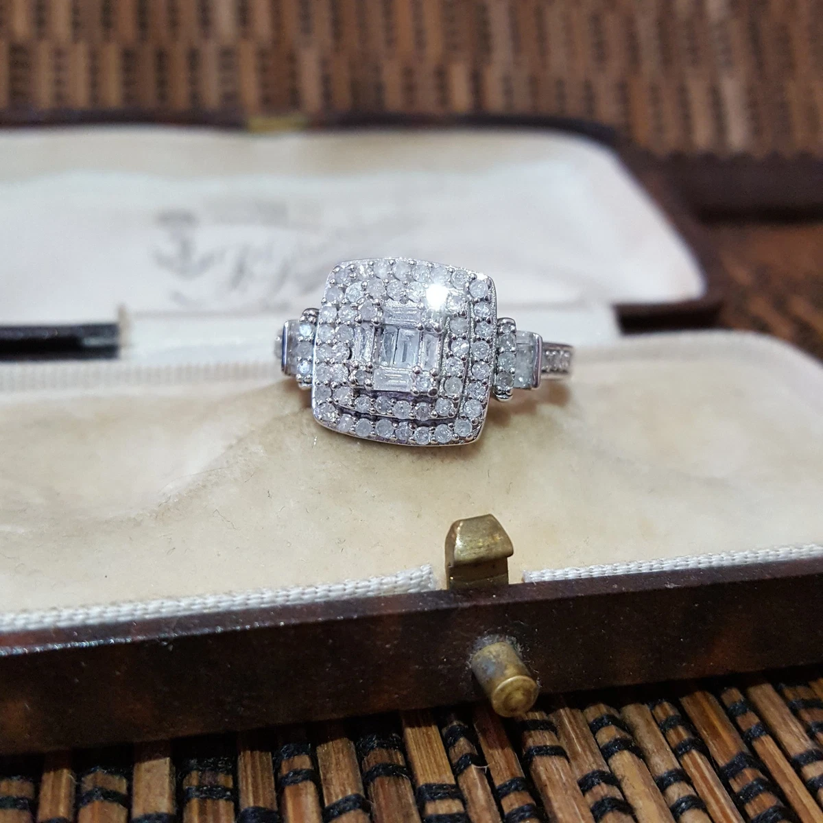 925 Sterling Silver 3-Stone Engagement Ring With Round & Baguette CZ – Size 7.25 - View #6