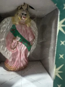Christopher Radko Christmas Glass Ornament Pink Angel 2.5" - Picture 1 of 7