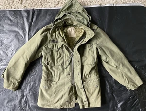 1980 US Navy M-65 Field Jacket w/Liner & Hood - Men's Size M Olive Green - Picture 1 of 24