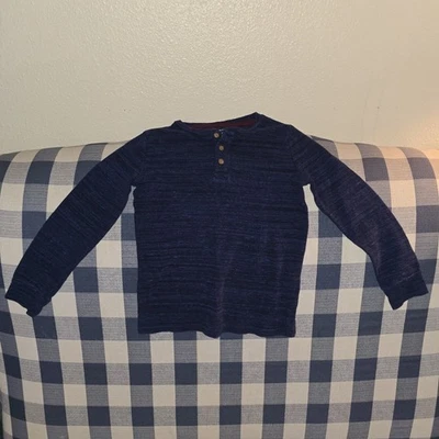 Meninos Sonoma Supersoft tamanho 8 azul e preto 3 botões 3 botões manga longa - Imagem 1 de 3