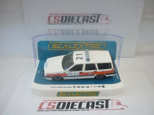 Scalextric 1/32 Slot Cars C4627 Volvo 850 Estate Police Edition - Bild 1 von 5