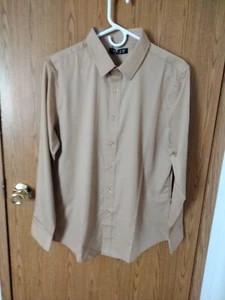 Magcomsen New Brown Long Sleeve Button Up Shirt Size Small - Picture 1 of 10