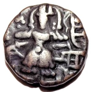 979-03- HUNNIC DYNASTIES OF KASHMIR -GOPALVARMA 1 STATER COIN- WT. 6.23 GRAM# A - Picture 1 of 6