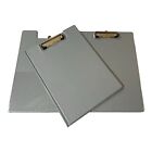 Pack of 12 Janrax A4 Foldover Grey Clipboards
