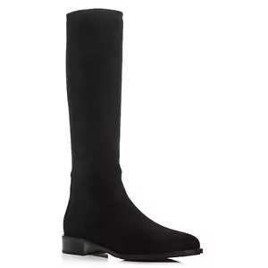 Aquatalia Nicolette Weatherproof Suede Tall Boots Black US 10 Knee High - Picture 1 of 6