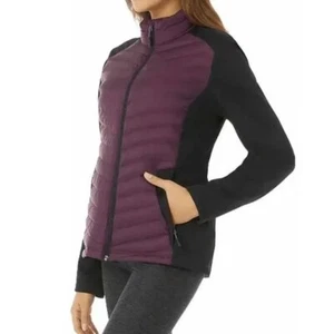 32 Degree Weatherproof Ultralight Down Zip Jacket S Eggplant/Black Zip Pockets - Picture 1 of 10