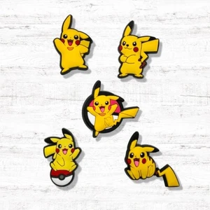 5pc Pikachu Shoe Charms For Crocs Anime Charms Boy Charms Pokémon Charms - Picture 1 of 2